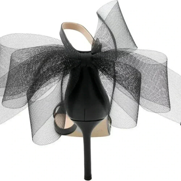 CHARLES DAVID Emotional Tulle Bow Sandal  size 9 1/2 - Picture 3 of 11